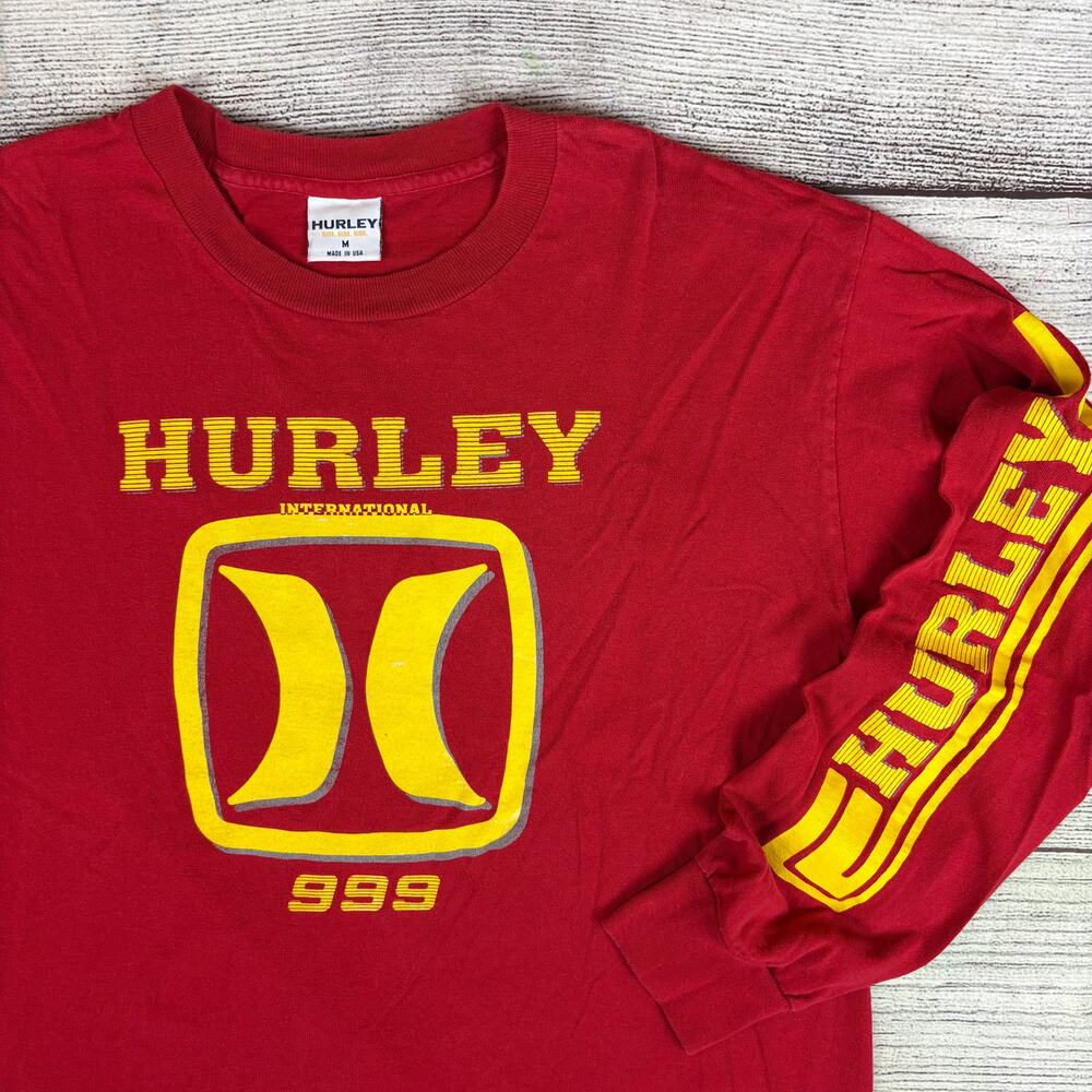 Vintage 1999 Hurley International Long Sleeve Spell Out Shirt